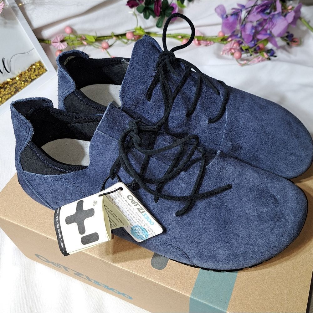 NIB Oetz Black/Navy Suede Shoes